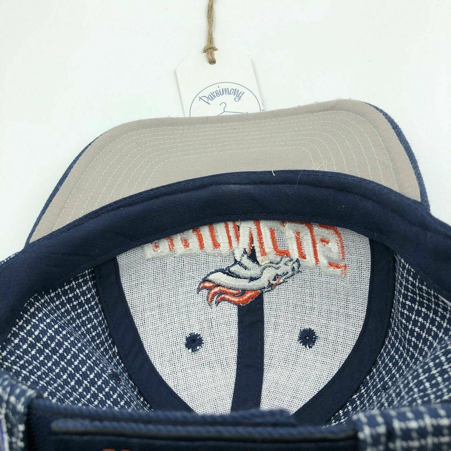 Vintage Denver Broncos Football Logo Athletic NFL Pro Line Blue Strapback Hat OSFA