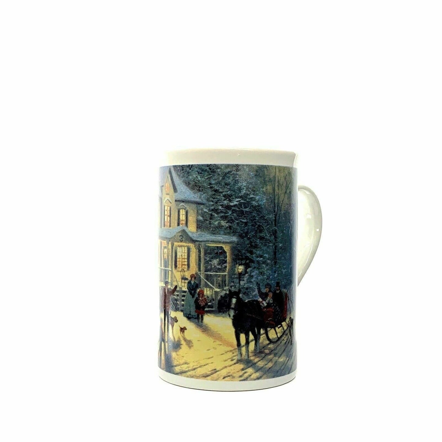 Thomas Kinkade Home For The Holidays Coffee Mug Cup 1990