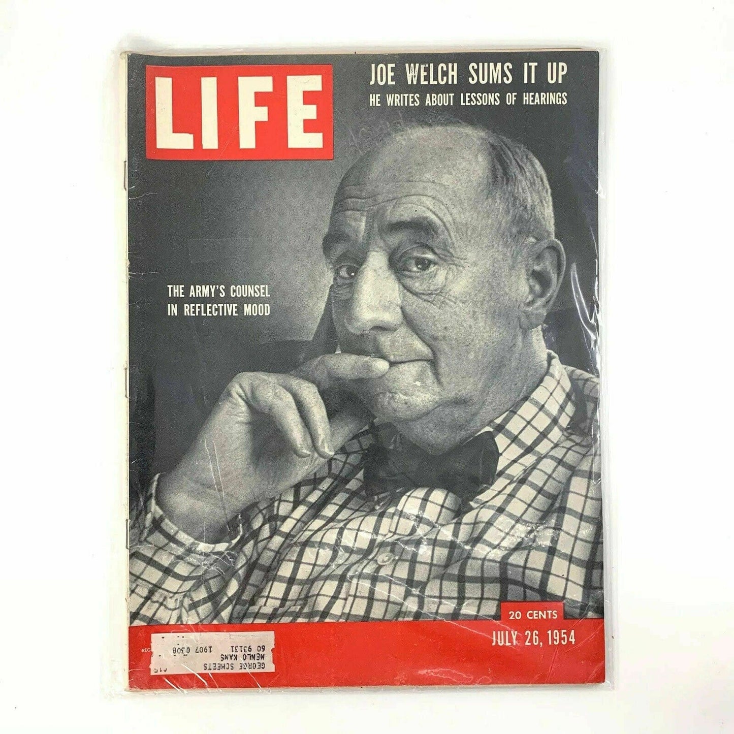 Vintage Life Magazine Full Size “The Army’s Counsel” - July 26, 1954