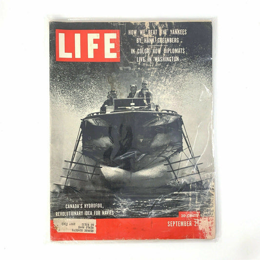 Vintage Life Magazine Full Size “Canada’s Hydrofoil” - September 23, 1954