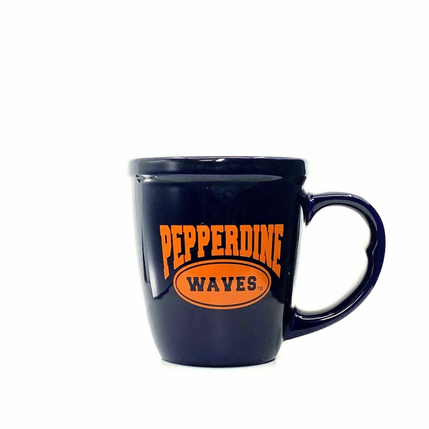 PEPPERDINE WAVES Ceramic Coffee Mug Cup, Blue / Orange - 14 fl oz