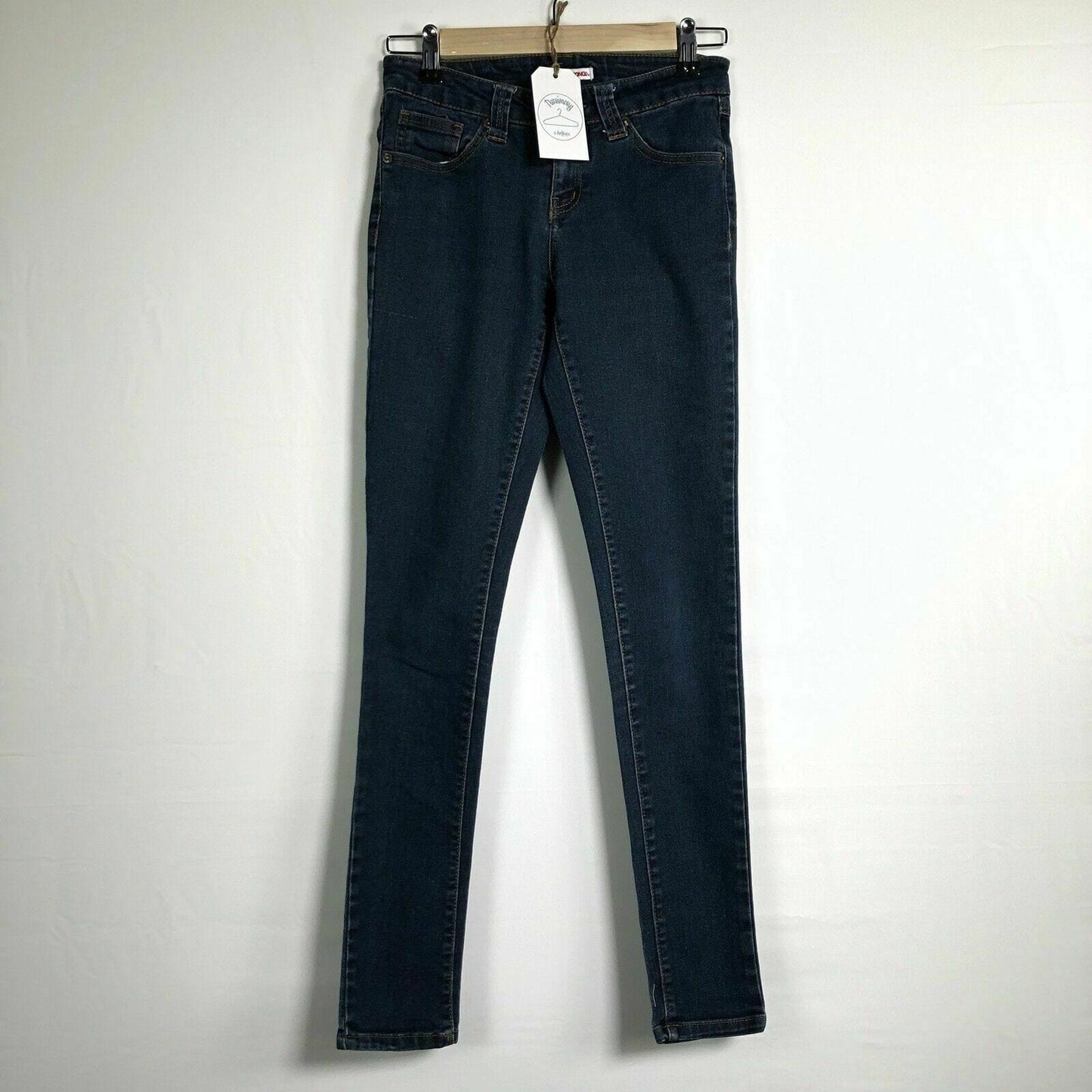 Bongo Womens Super Skinny Denim Jeans, Dark Blue Wash - Size 1