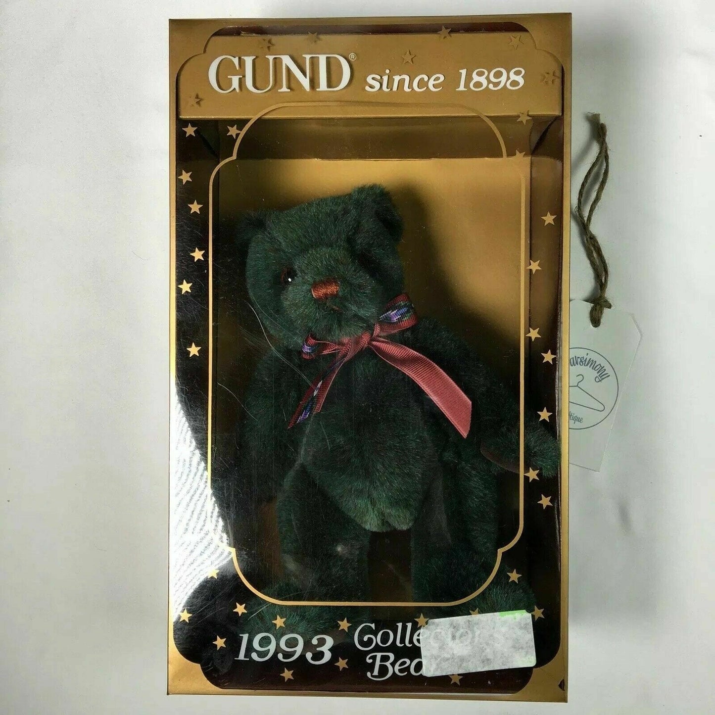 Gund Limited Edition Teddy Bear Jointed Collector’s Edition 1993 Green In Box