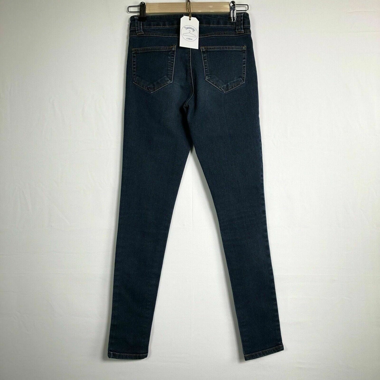 Bongo Womens Super Skinny Denim Jeans, Dark Blue Wash - Size 1