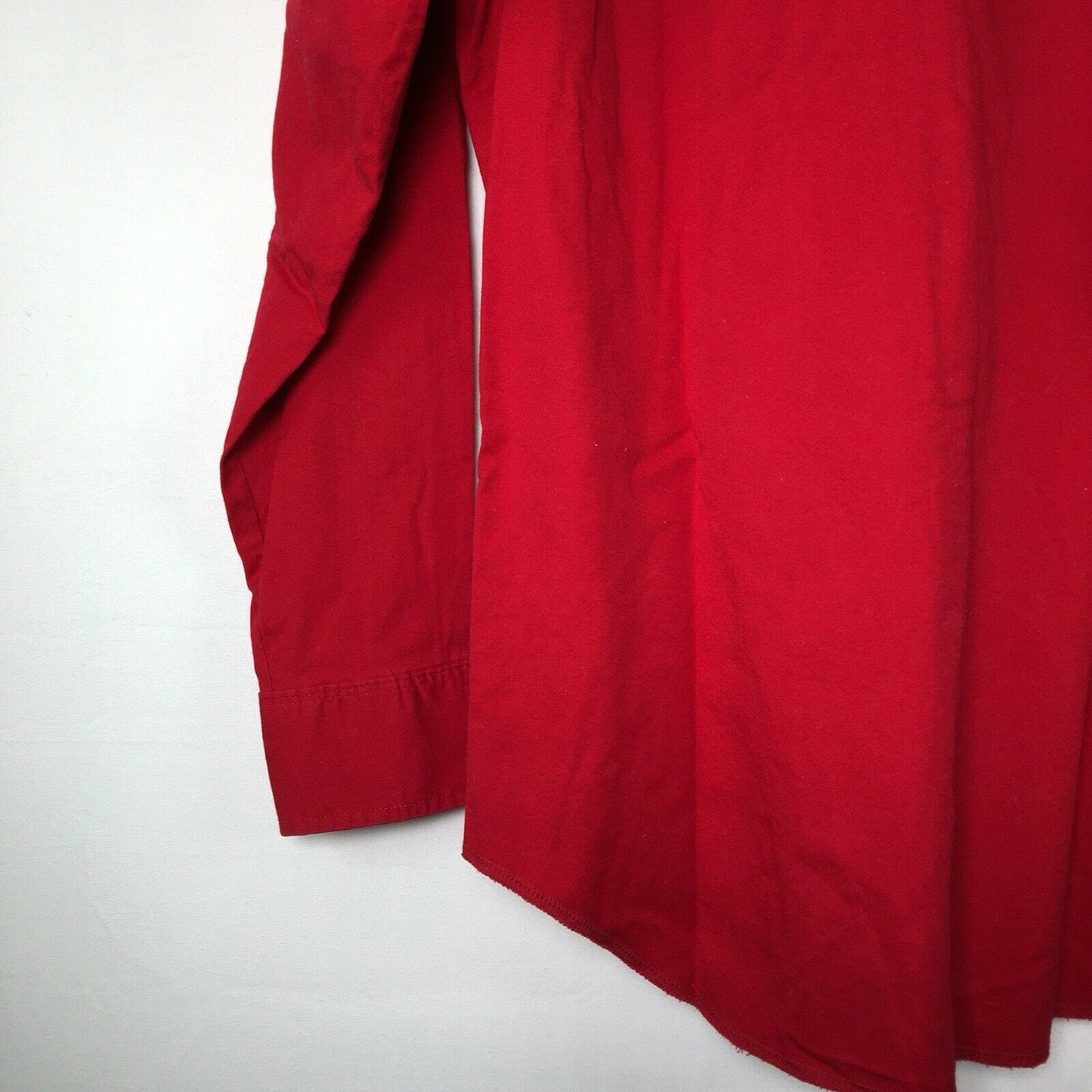 Wrangler Mens Size S Red X-Long Tails Single Needle Button Down Shirt