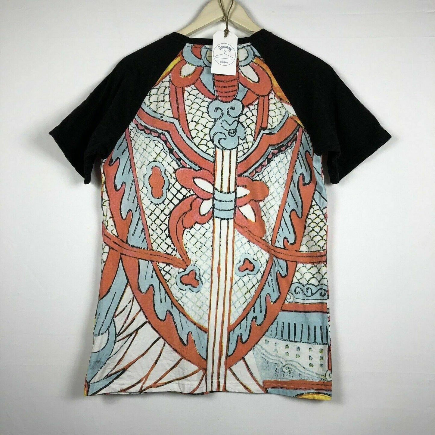 Stand out with this GOD Shogun Black Graphic T-Shirt - Mens Size M.