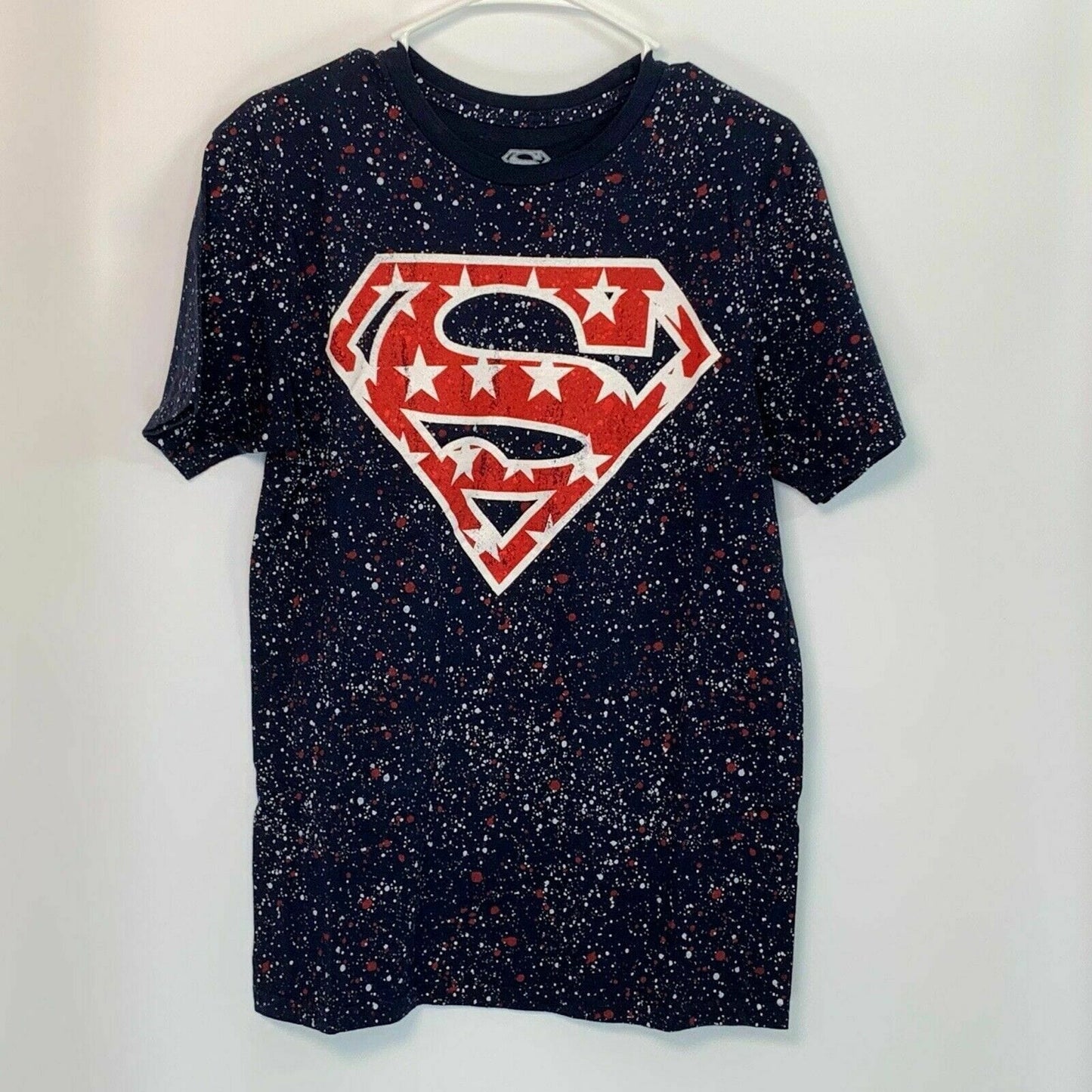 Powerful Superman Blue Graphic Tee - Size L - Very Good Condition