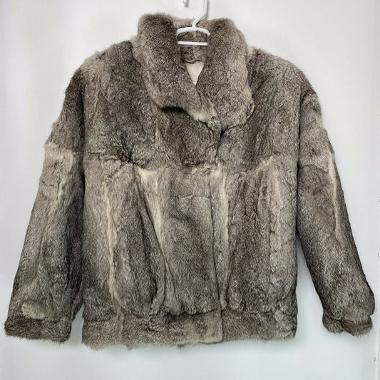 Timeless Luxury Elam Womens Real Dyed Rabbit Fur Coat Size Medium