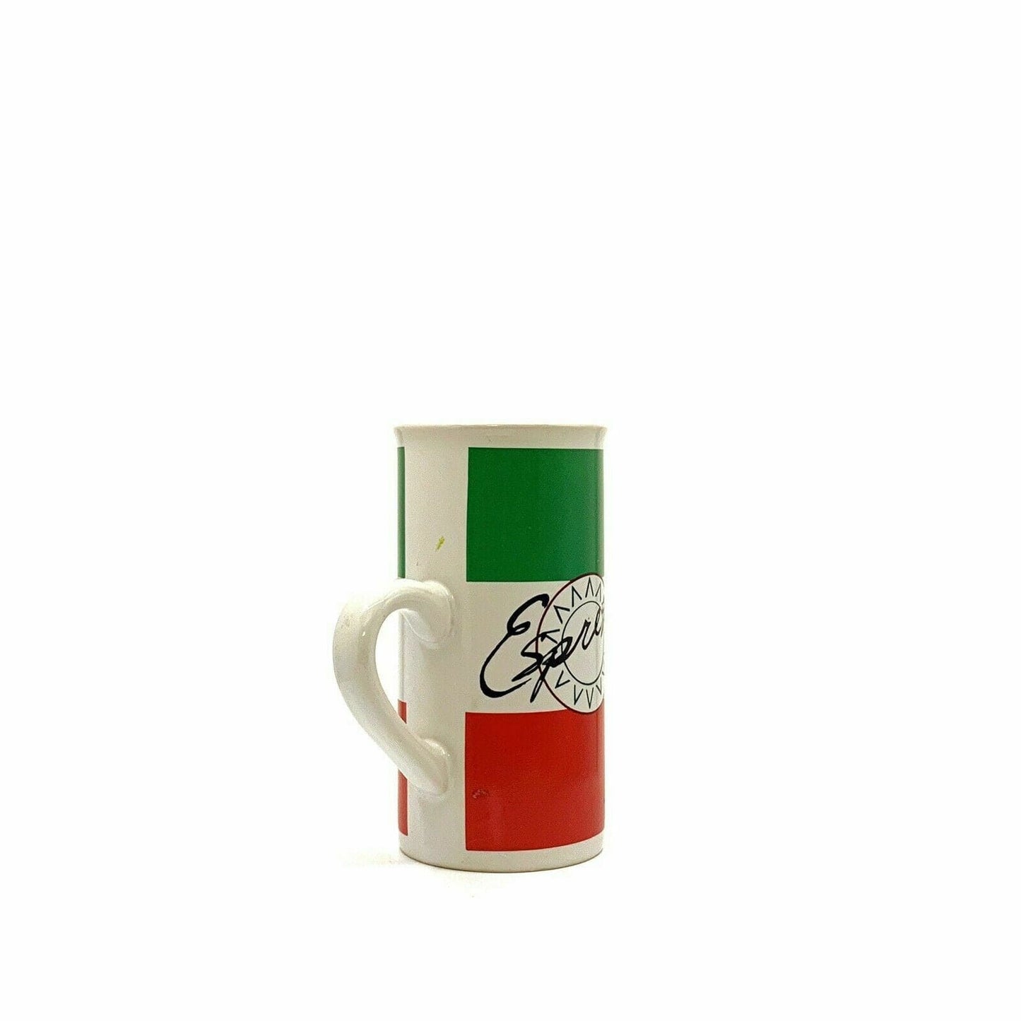 Vibrant Papel Freelance Espresso Coffee Cup - 8 fl oz, Green/White/Red, Ceramic