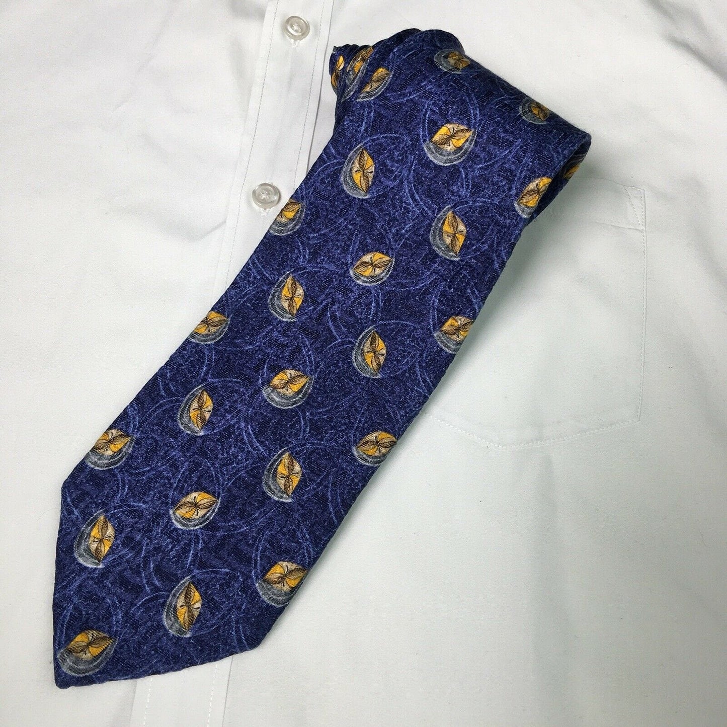 Sophisticated Robert Talbott Best Of Class Nordstrom Blue Woven Silk Neck Tie - Durable - Regular - Blue - Silk - Very Good - Unisex - Used