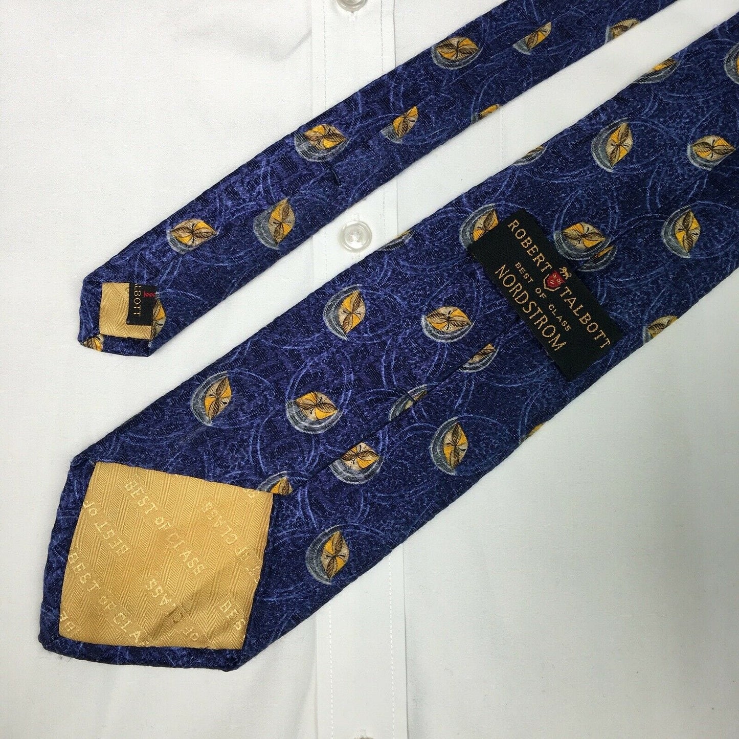 Robert Talbott Best Of Class Nordstrom Blue Woven Luxury Designer Silk Neck Tie