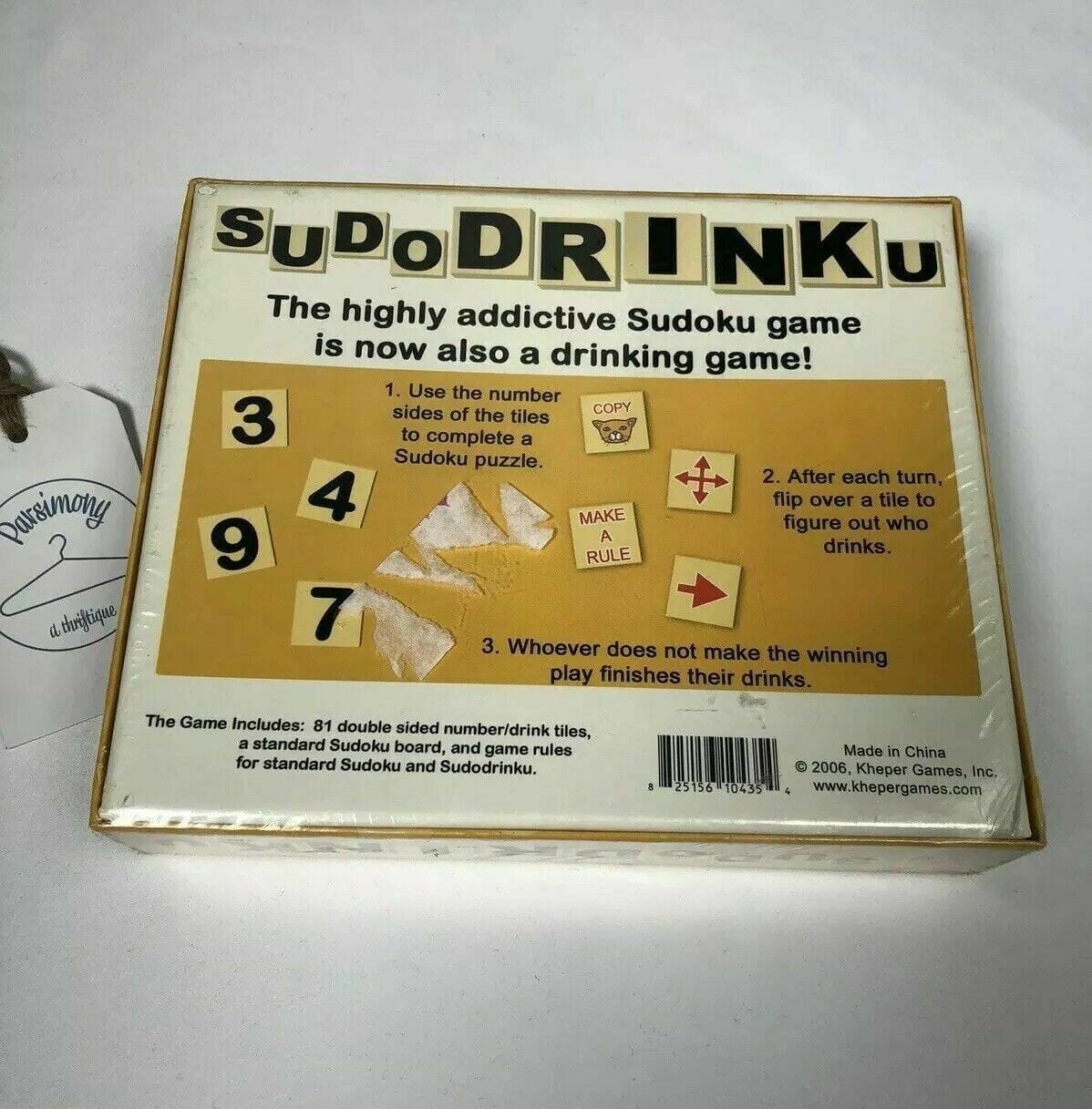 SUDODRINKU SUDOKU BOARD GAME The Highly Addictive Sodoku Drinking Game New