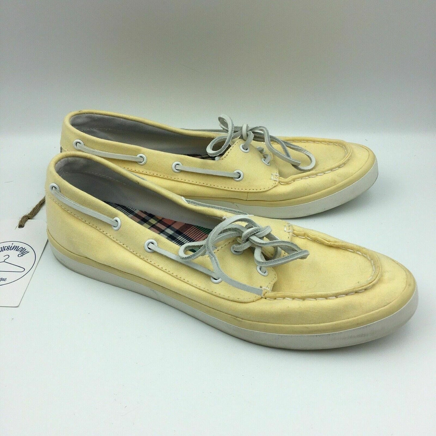 Sperry Top Sider Womens Shoes Size 9 Light Yellow with Memory Foam Insoles