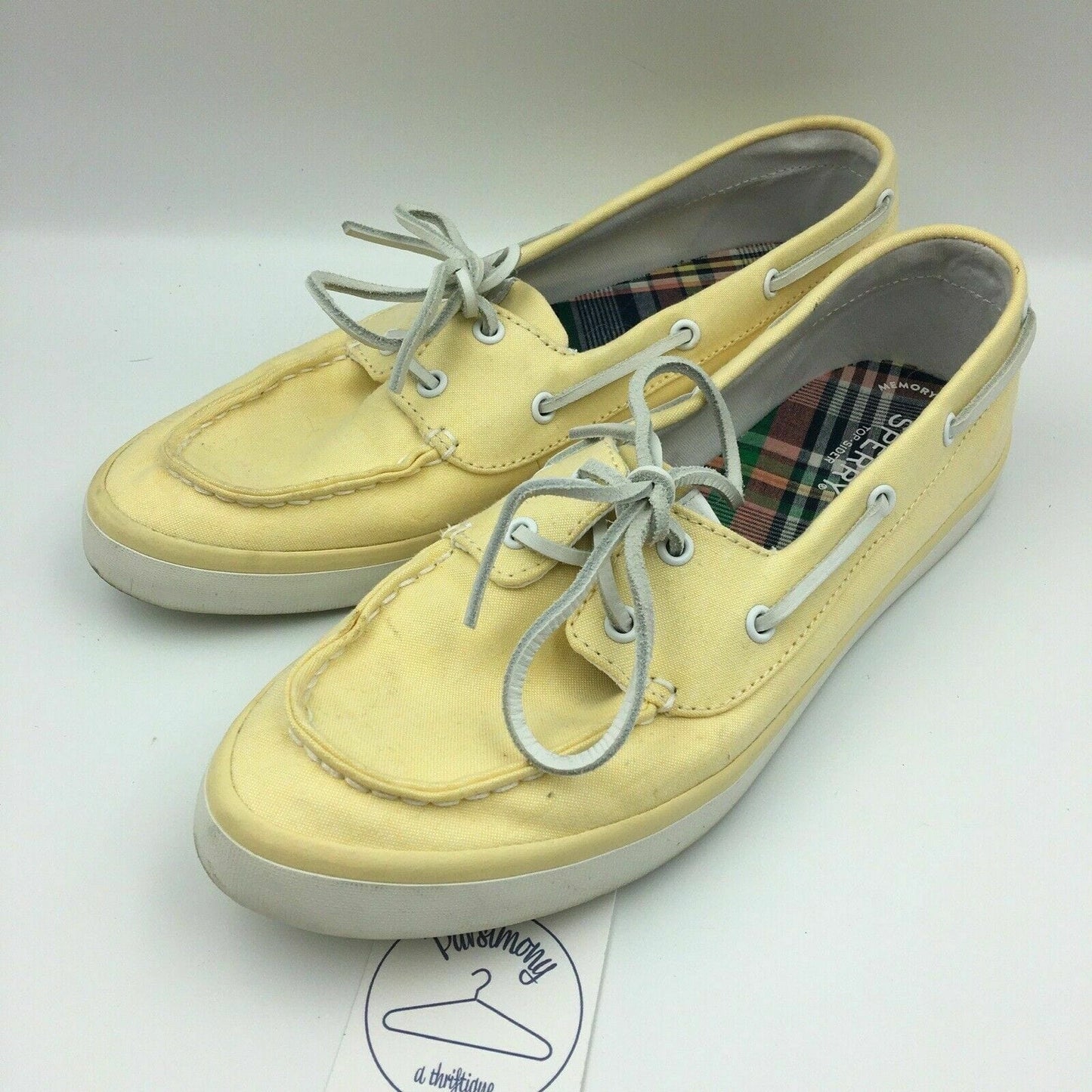 Sperry Top Sider Womens Shoes Size 9 Light Yellow with Memory Foam Insoles