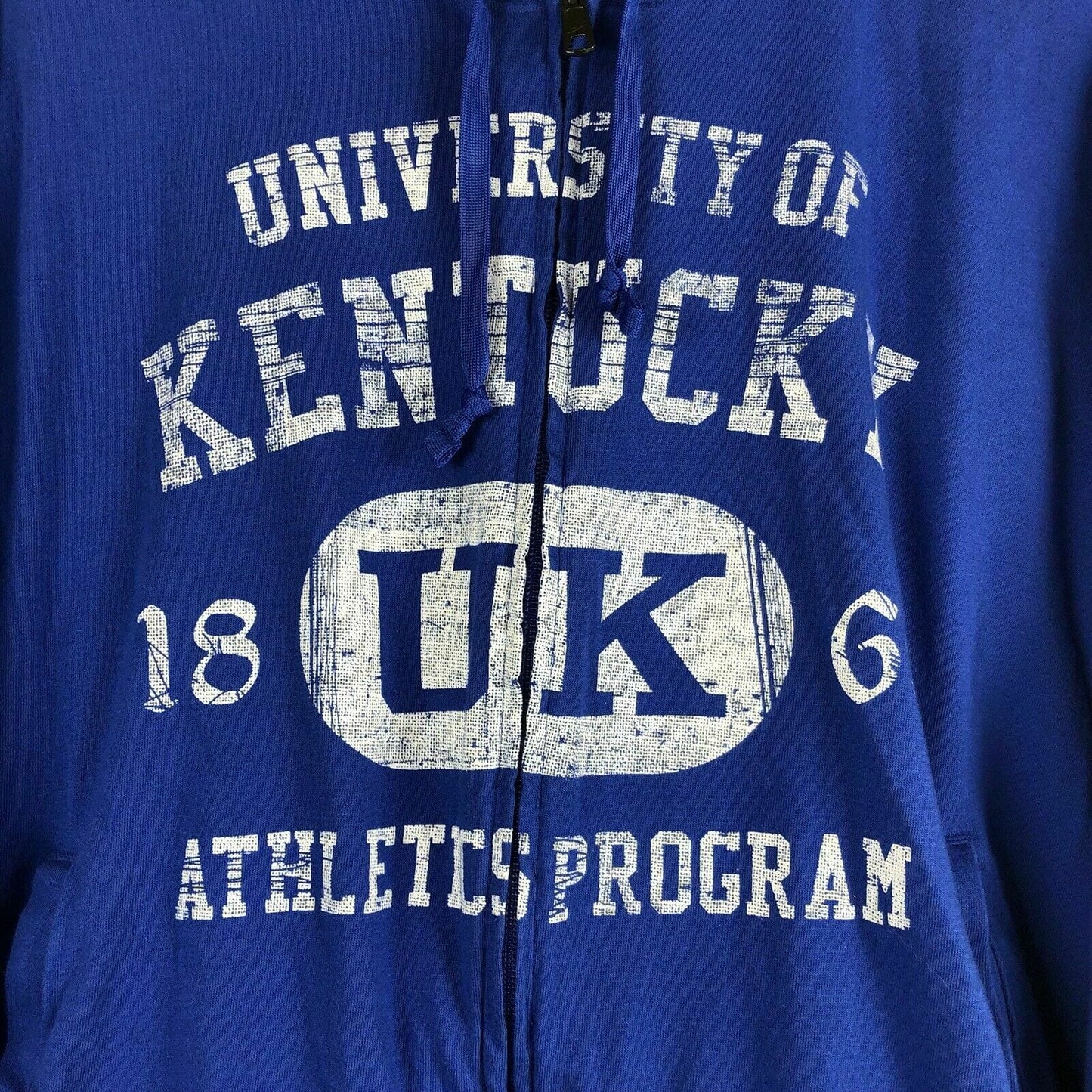 University of Kentucky Nike Size M Blue Full Zip Lightweight Hoodie Sweatshirt