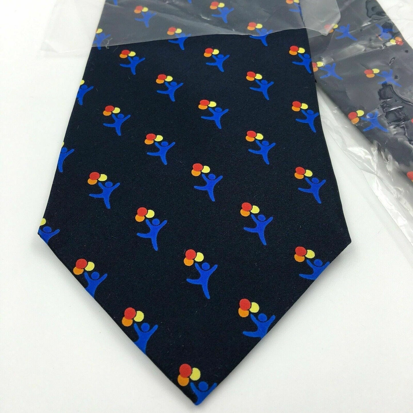 WOLFMARK Neck Wear Men’s Navy Blue Children’s Hospital Logo 100% Silk Neck Tie