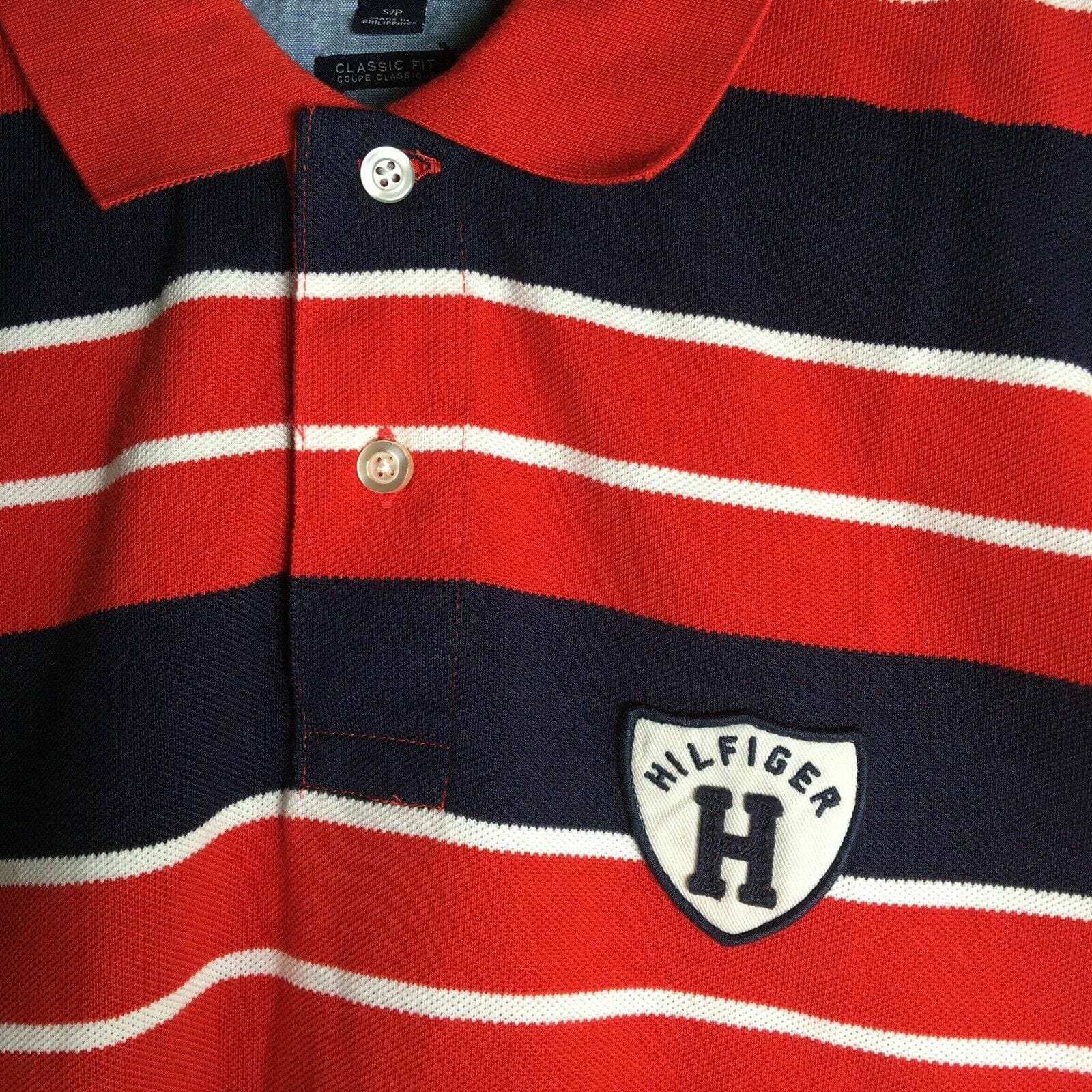 Tommy hilfiger men's top striped polo t shirt