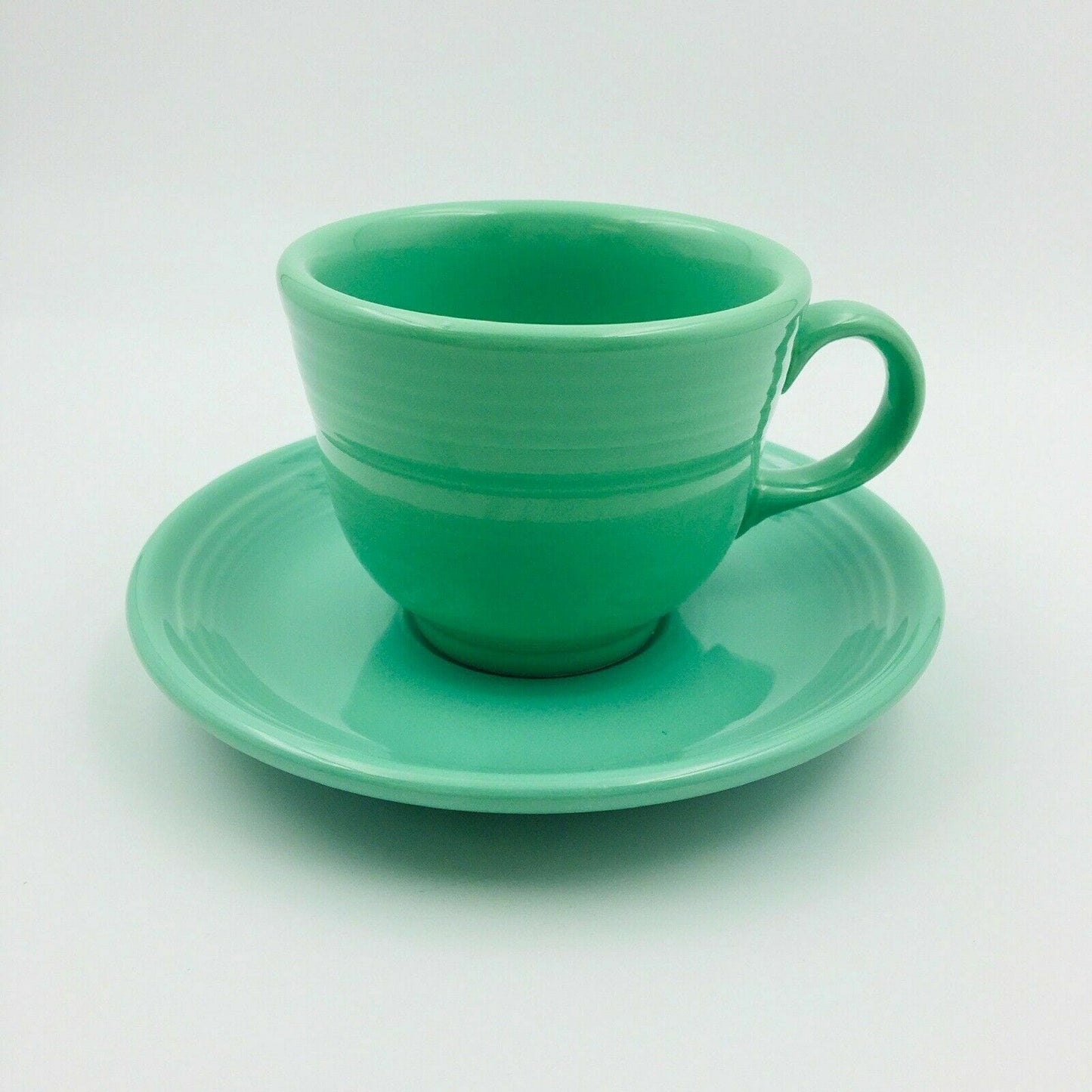 Fiesta Seafoam Green Replacement Tea Coffee Cup and Saucer Set Homer Laughlin Co USA.