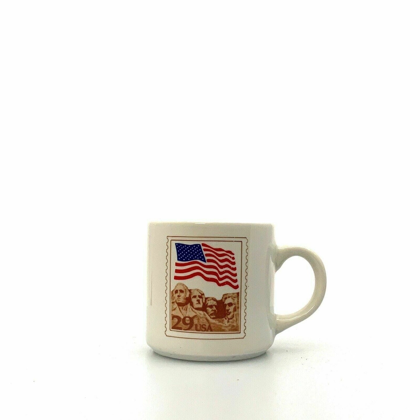 United States 29¢ Postage Stamp Mt Rushmore Coffee Cup, White - 12Oz