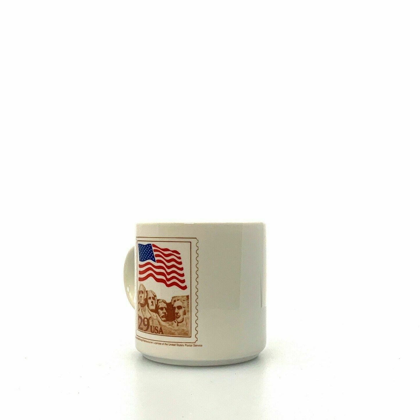 United States 29¢ Postage Stamp Mt Rushmore Coffee Cup, White - 12Oz