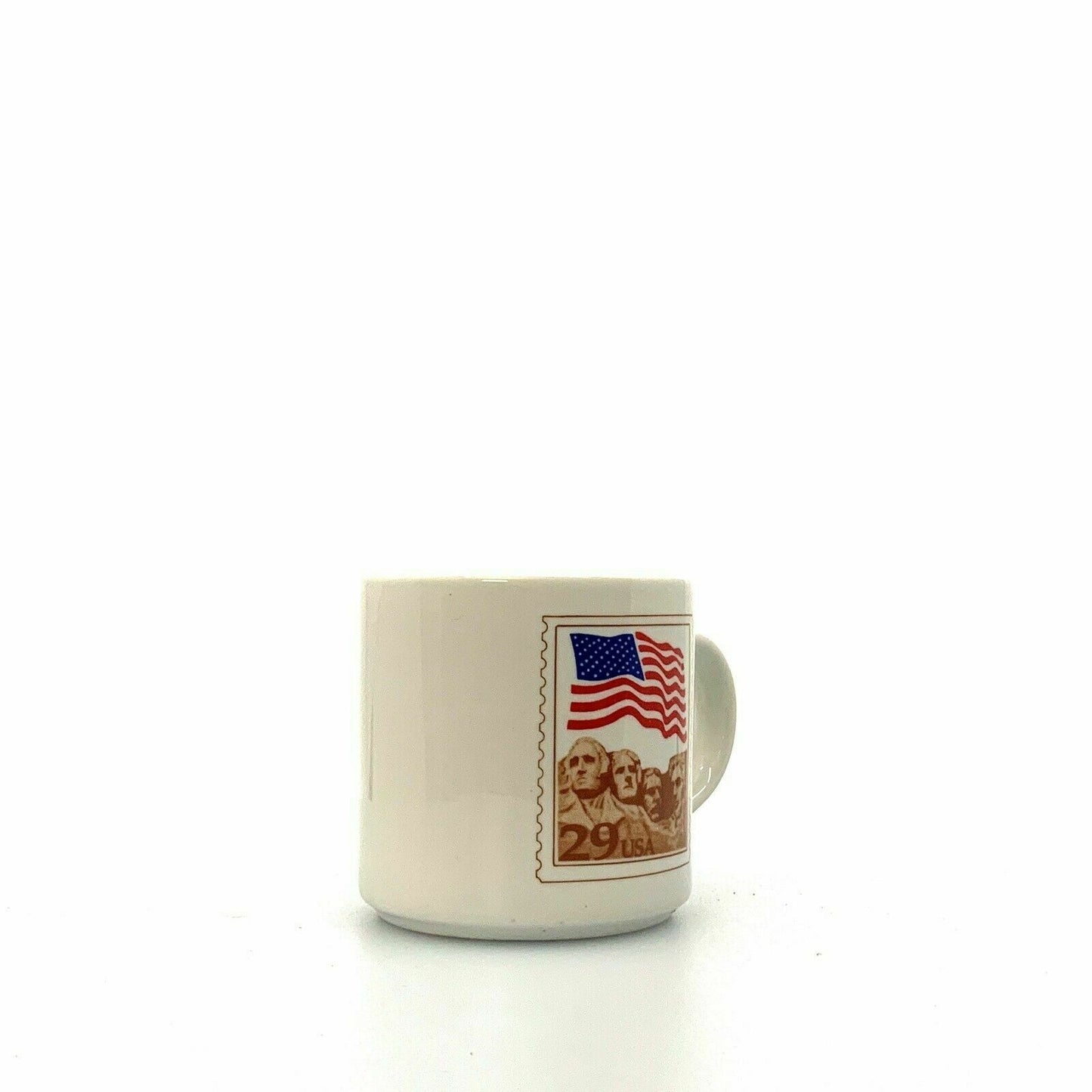 United States 29¢ Postage Stamp Mt Rushmore Coffee Cup, White - 12Oz