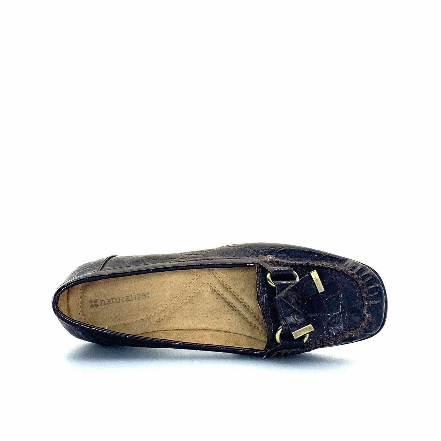 Naturalizer Womens Cedra Crocodile Pattern Shoes Flats, Brown - Size 8M