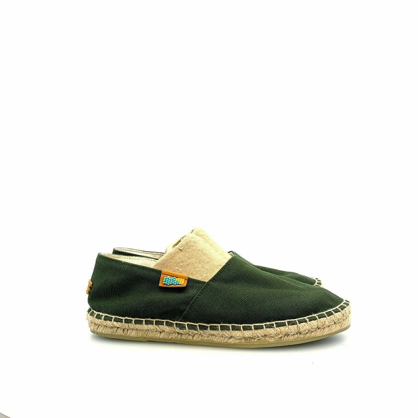 Ubuntu Womens Canvas Slip-On Shoes, Green - Size 8/9 *mismatch Handmade In Kenya