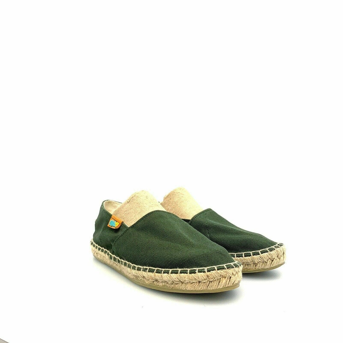 Ubuntu Womens Canvas Slip-On Shoes, Green - Size 8/9 *mismatch Handmade In Kenya