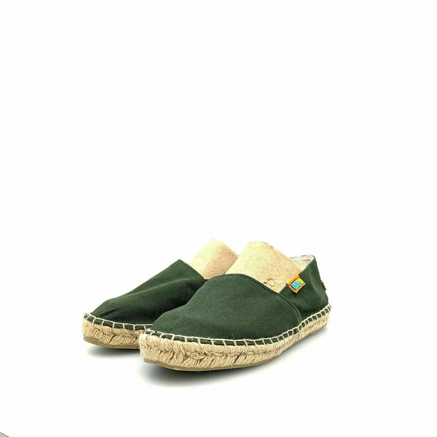 Ubuntu Womens Canvas Slip-On Shoes, Green - Size 8/9 *mismatch Handmade In Kenya