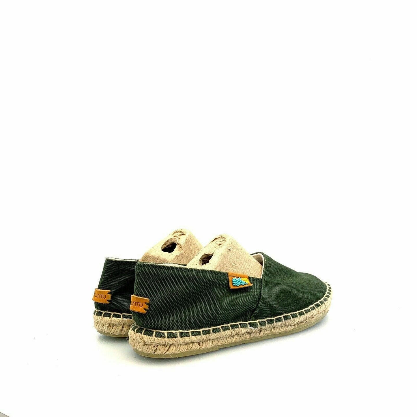 Ubuntu Womens Canvas Slip-On Shoes, Green - Size 8/9 *mismatch Handmade In Kenya