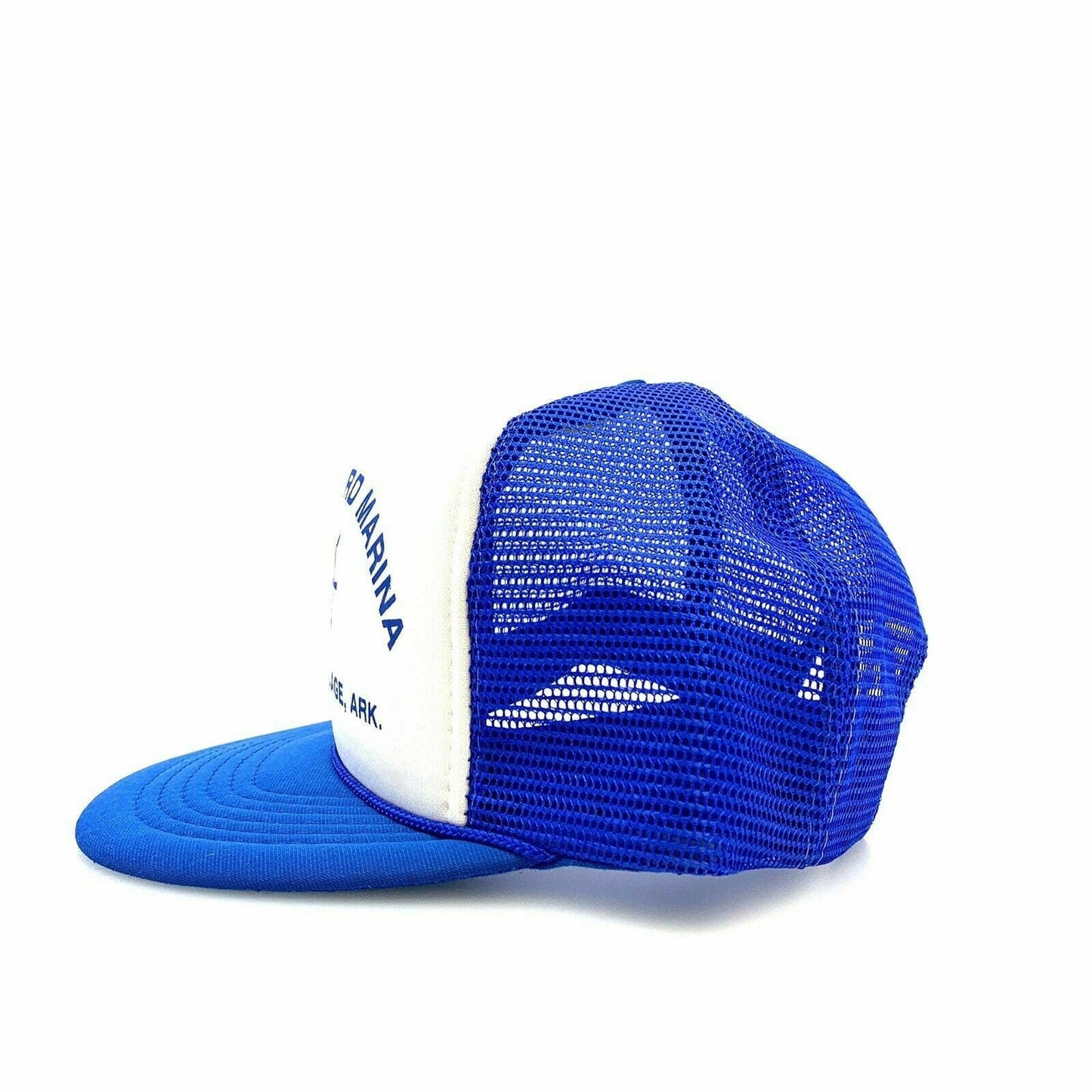 Vintage Headmost THUNDERBIRD MARINA Mesh SnapBack Trucker Hat, White / Blue - OSFA