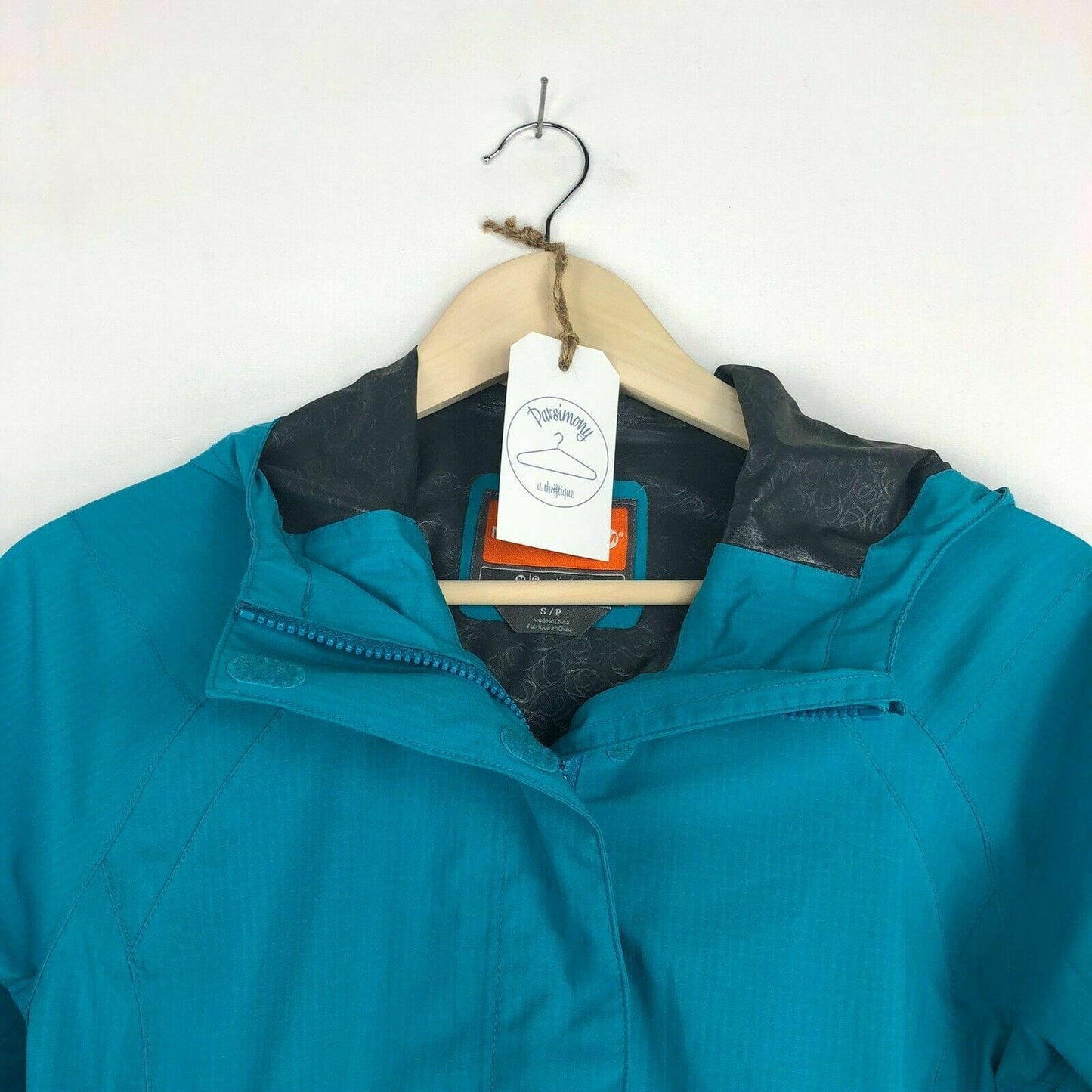 MERRELL Womens Size S Teal Blue Opti-Shell Zip-Up Hooded Jacket L/s