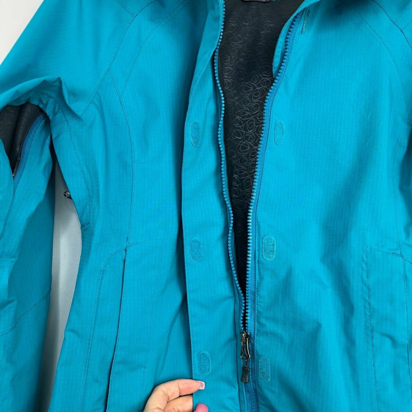 MERRELL Womens Size S Teal Blue Opti-Shell Zip-Up Hooded Jacket L/s