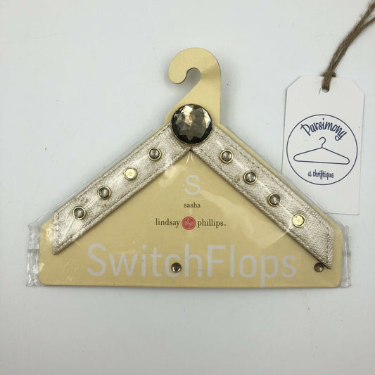 Lindsay Phillips Switchflops | 'Sasha' Interchangeable Flip-Flop Straps | Color: Beige | Size: S | NEW