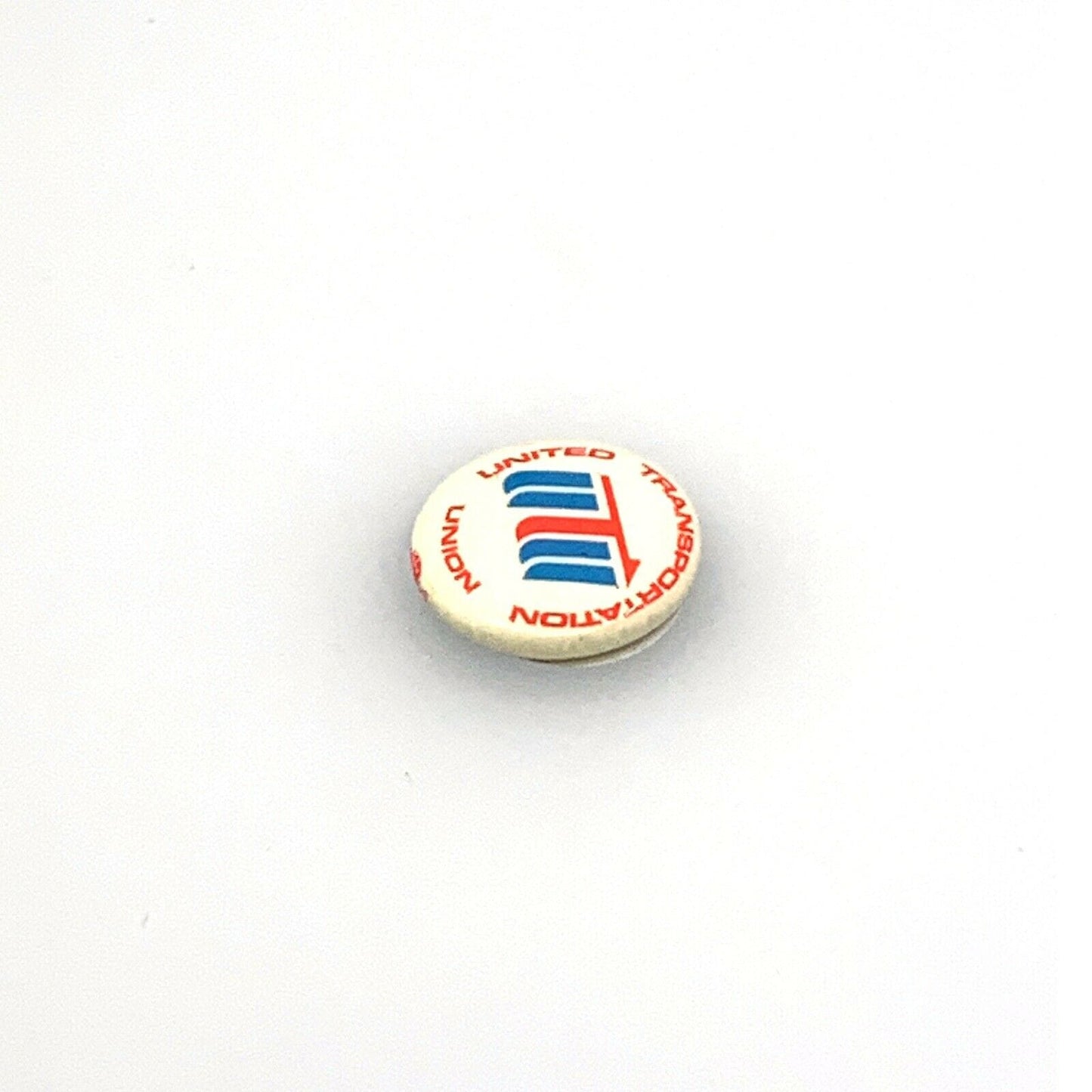 Vintage 1970s United Transportation Railroad Labor Union Pinback Button, White - 1”