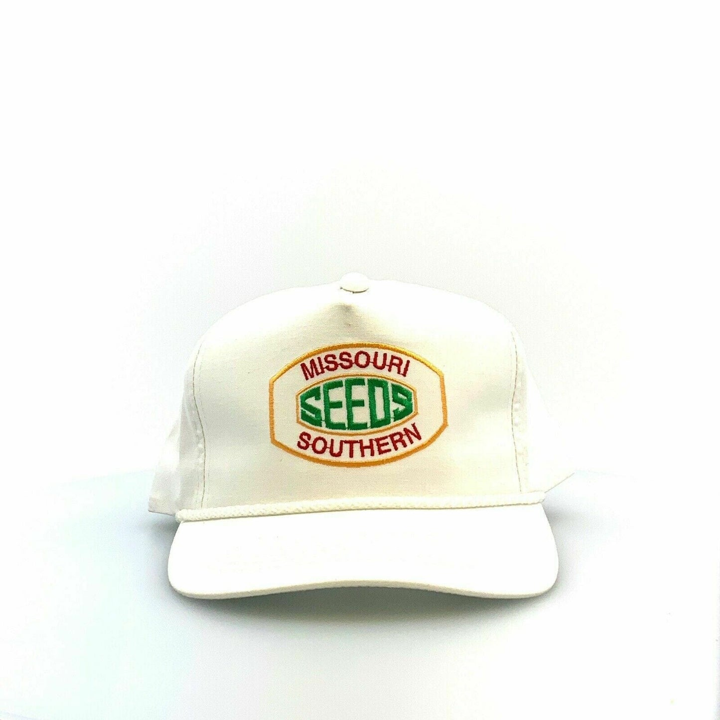 Vintage YoungAn Missouri Southern Seed 5 Panel Rope SnapBack Hat, White - Adjustable