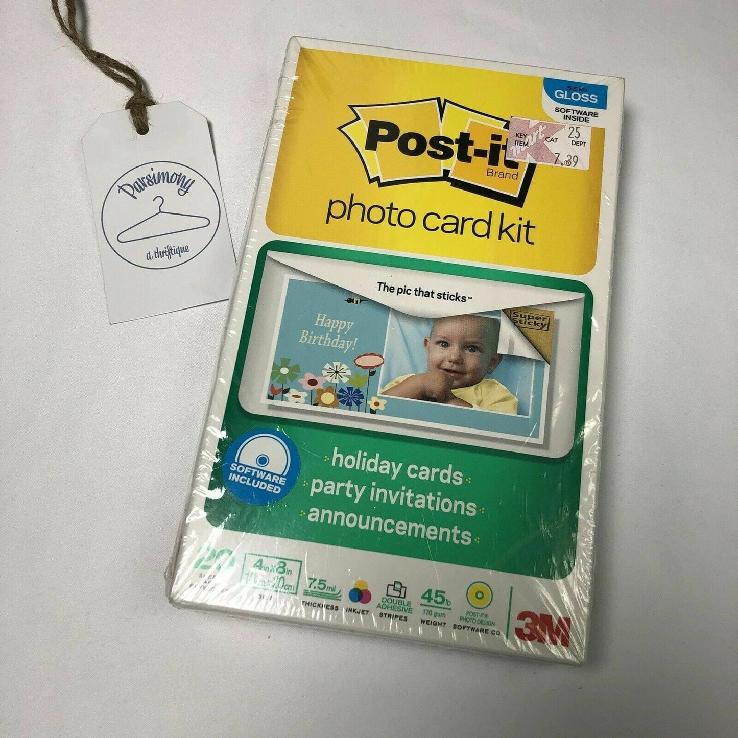 POST IT Photo Card Kit Holiday Cards Party Invitations 20 Sheets & Envelopes