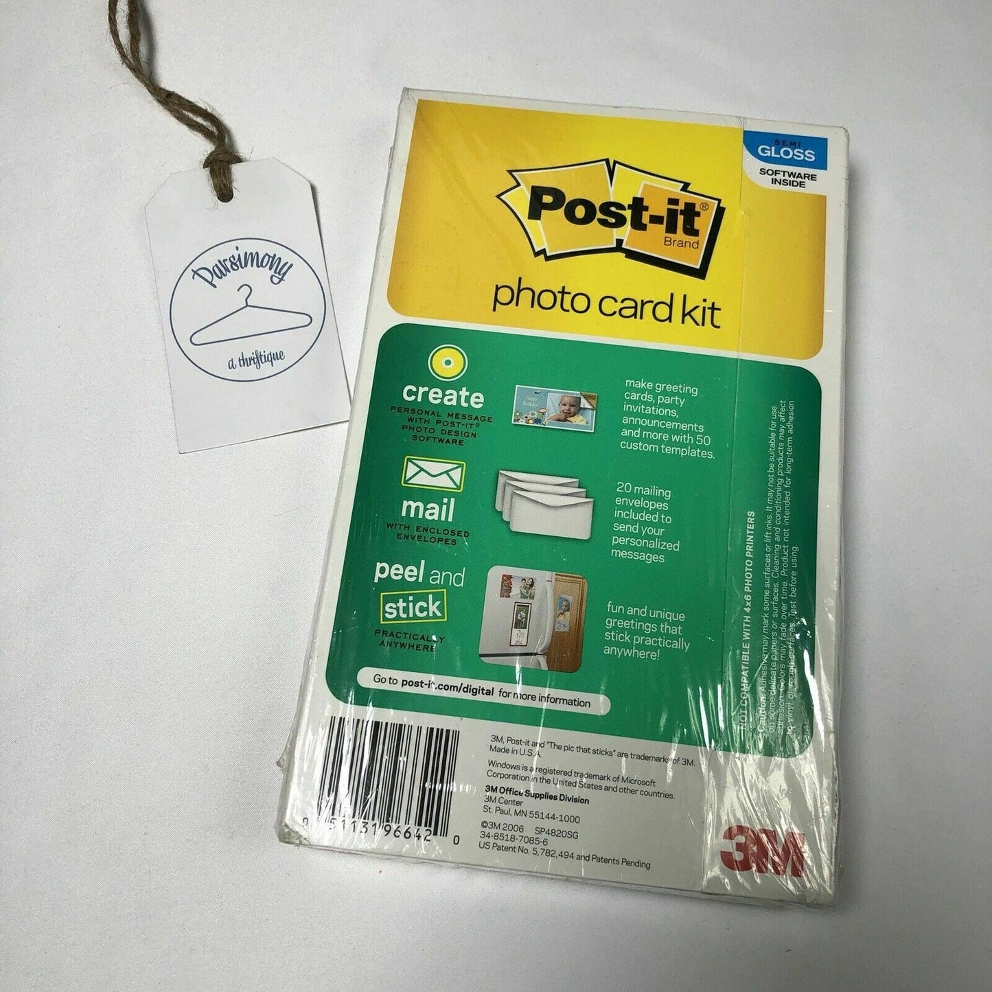 POST IT Photo Card Kit Holiday Cards Party Invitations 20 Sheets & Envelopes