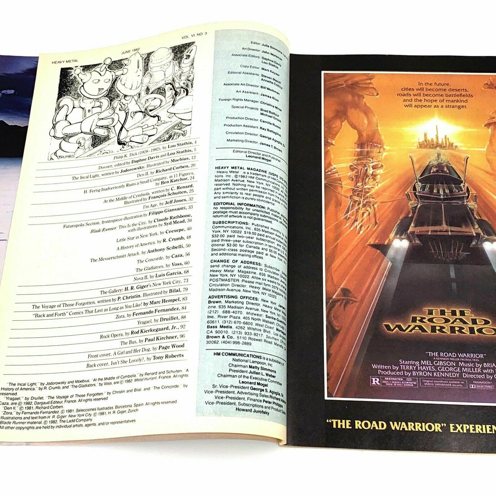 HEAVY METAL - Adult Illustrative Fantasy Magazine - June 1982 - parsimonyshoppes
