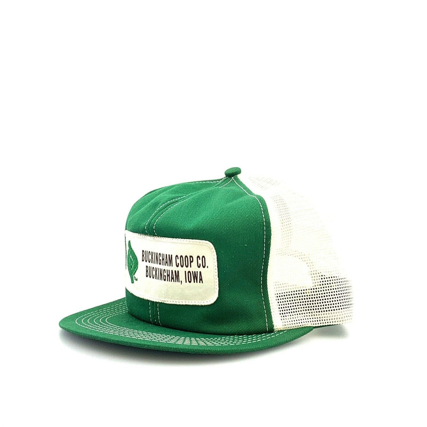 VTG BUCKINGHAM COOP CO BUCKINGHAM IOWA SnapBack Trucker Hat, Green - Adjustable - parsimonyshoppes