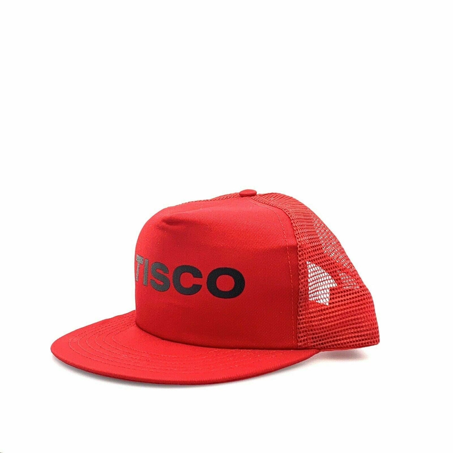 VTG Crown Mfg TISCO Foam Mesh Snapback Trucker Hat, RED - OSFA - parsimonyshoppes