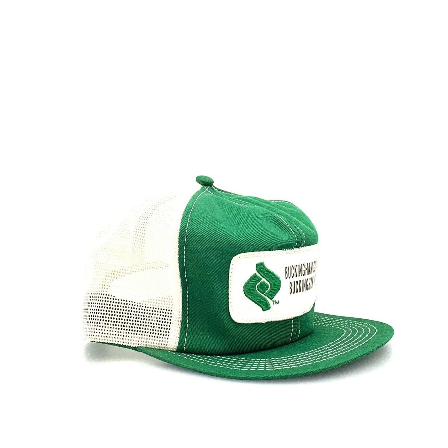 VTG BUCKINGHAM COOP CO BUCKINGHAM IOWA SnapBack Trucker Hat, Green - Adjustable - parsimonyshoppes
