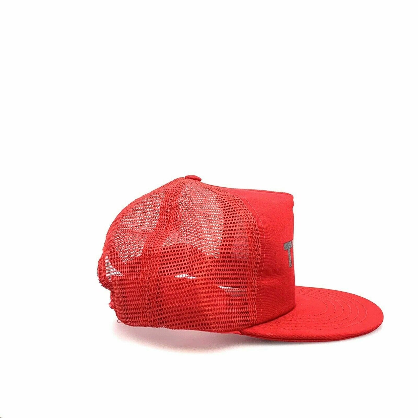 VTG Crown Mfg TISCO Foam Mesh Snapback Trucker Hat, RED - OSFA - parsimonyshoppes