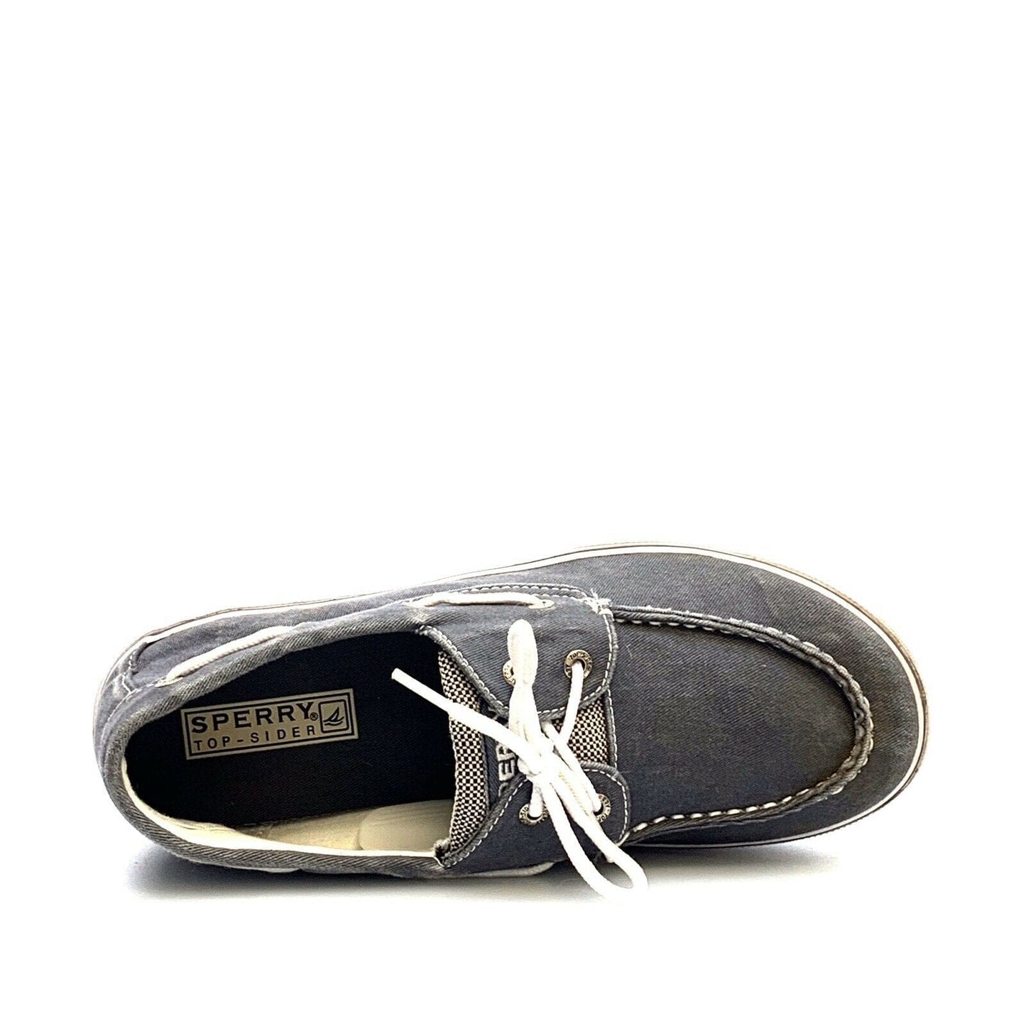 Sperry Top Sider Womens Size 6M Boat Flats Lace Up Casual Shoes, Gray - parsimonyshoppes
