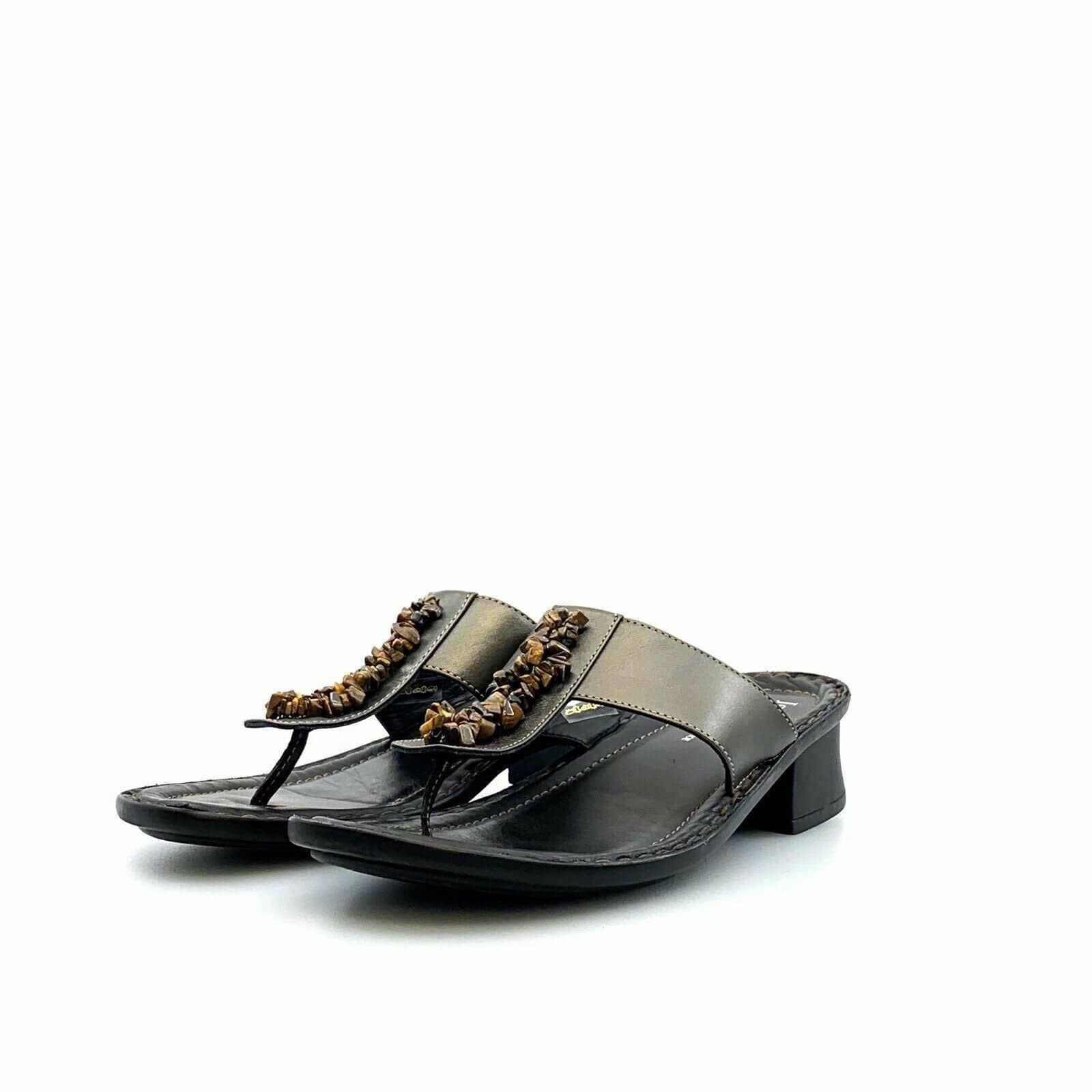 Josef Seibel Womens Thong Sandals Shoes, Titanium Gray - Size 9M - parsimonyshoppes