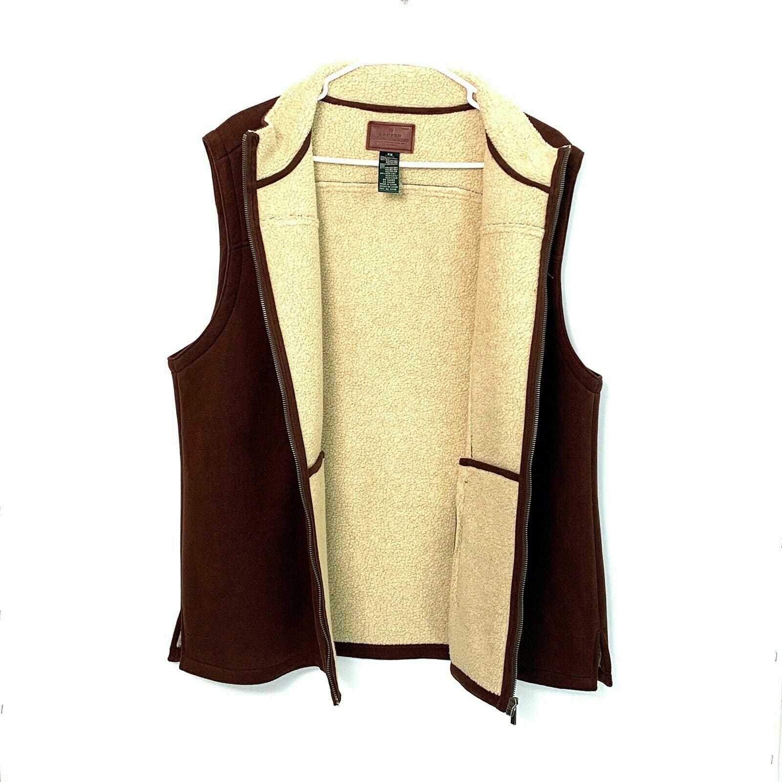 Mens suede vest hot sale ralph lauren