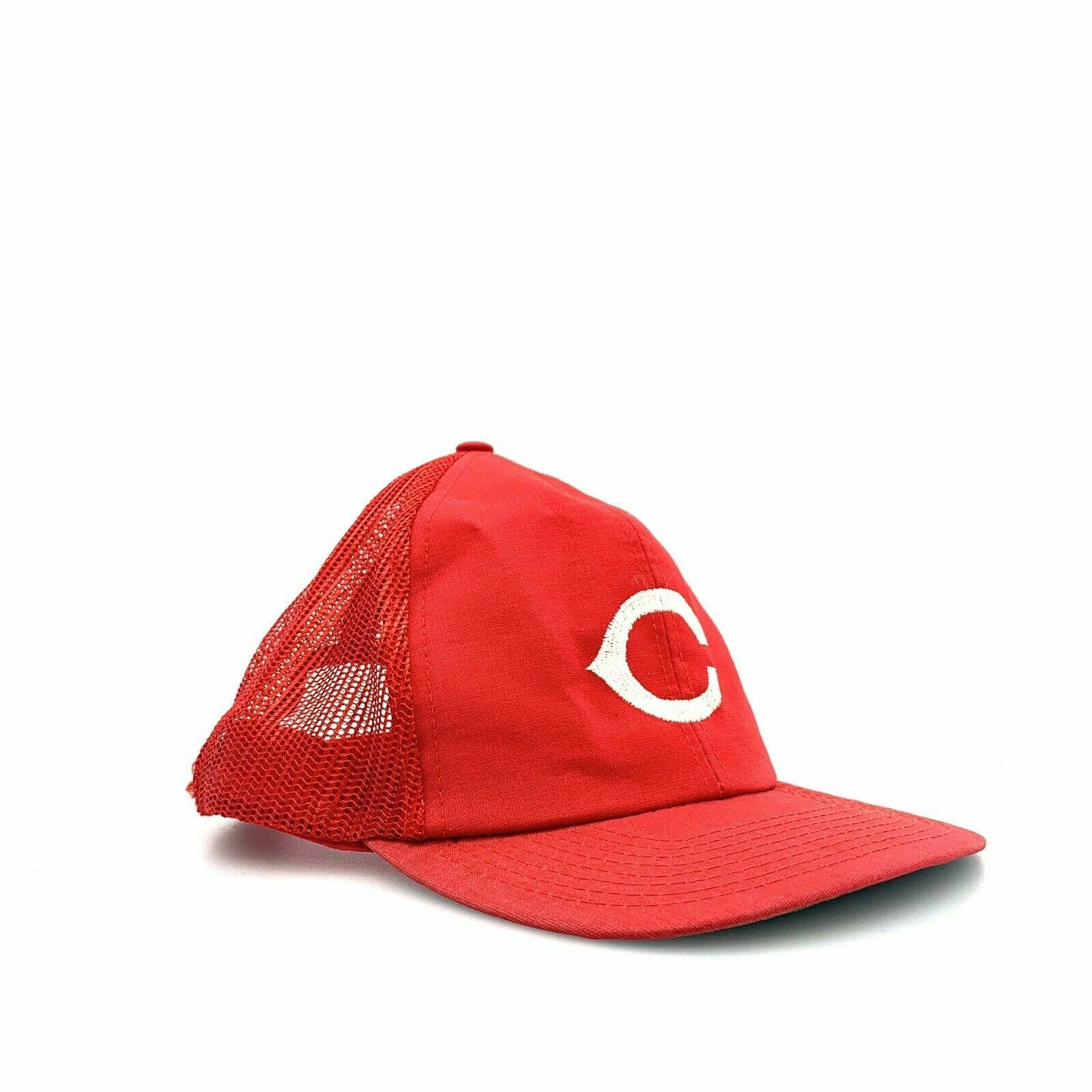 Stylish Vintage Twins Enterprises Cincinnati Reds Snapback Trucker Hat -  Size M/L, Red