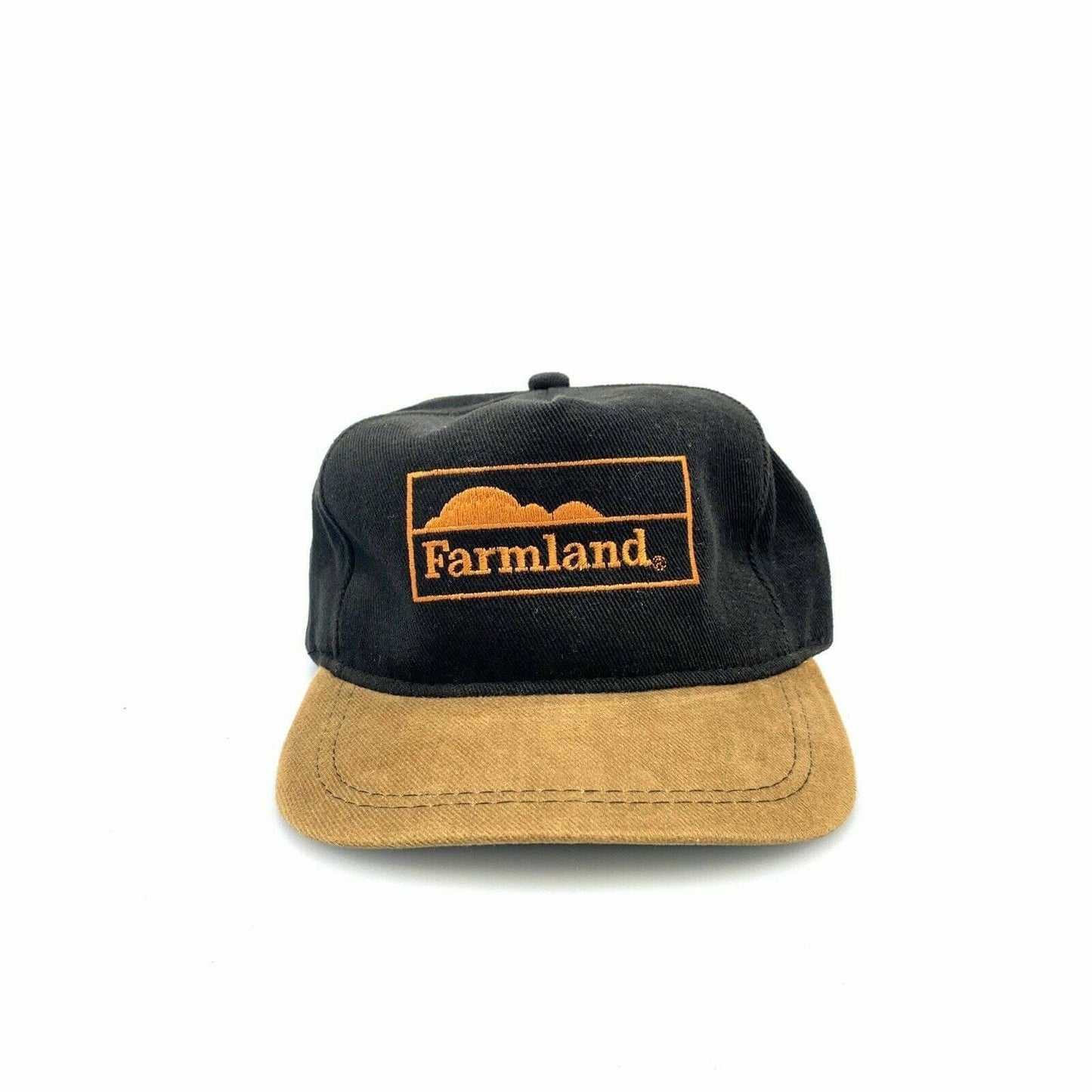 K Products Tour Cap FARMLAND Fitted Hat, Black / Brown - Size M/L - parsimonyshoppes