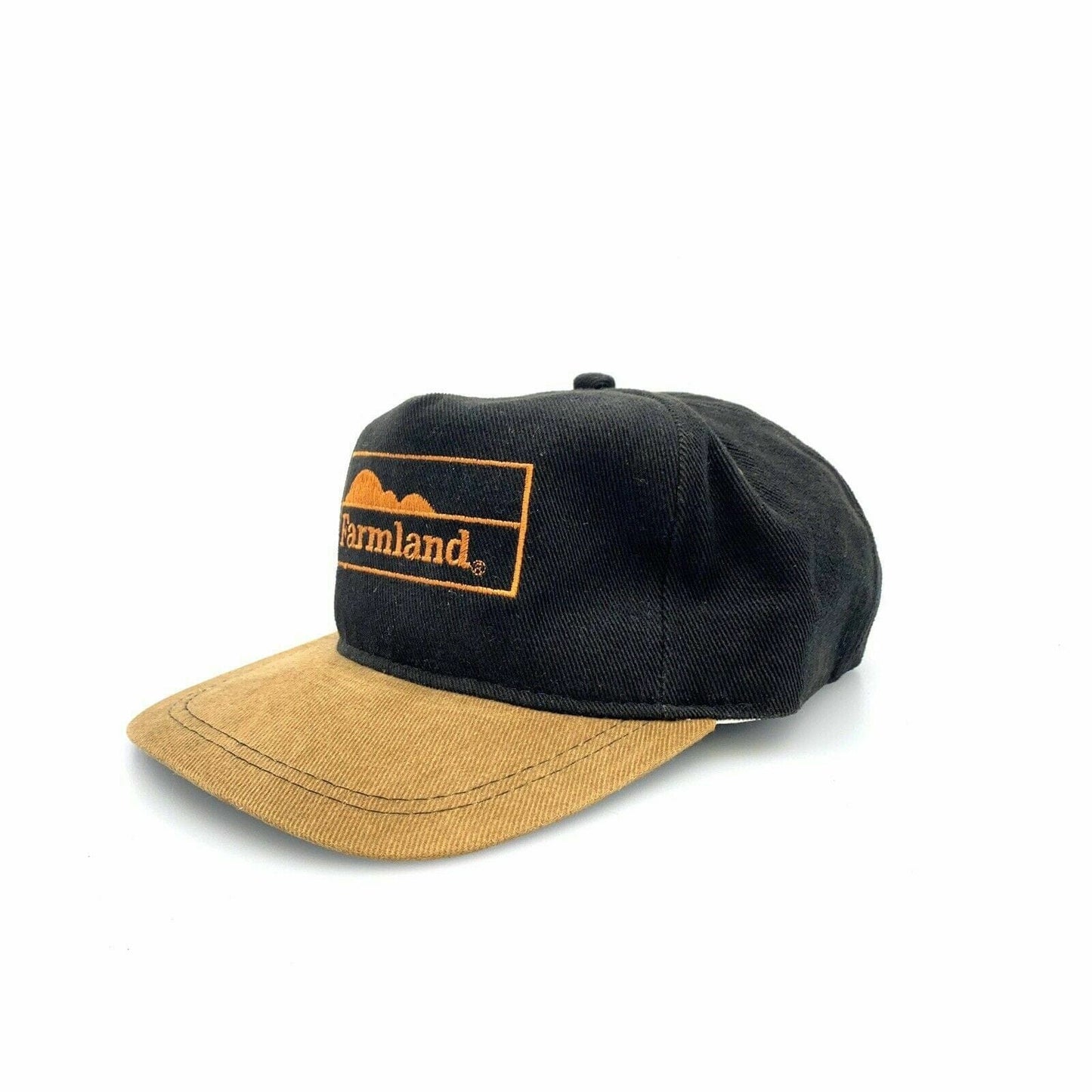 K Products Tour Cap FARMLAND Fitted Hat, Black / Brown - Size M/L - parsimonyshoppes