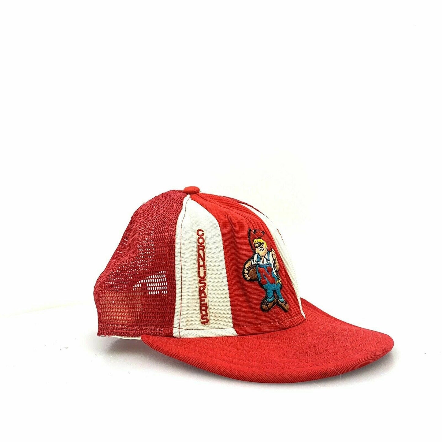 VTG AJD Lucky Stripes NEBRASKA CORNHUSKERS Herbie Snapback Trucker Hat - parsimonyshoppes